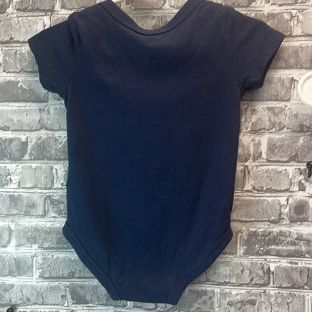 Nike Navy Blue Baby Onesie‎ with White Logo